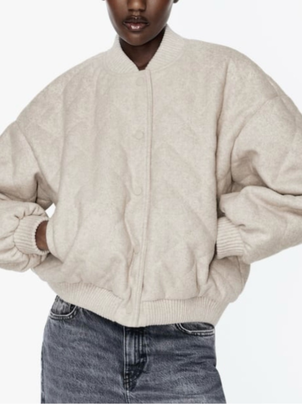 ZARA quilted bomber jacket